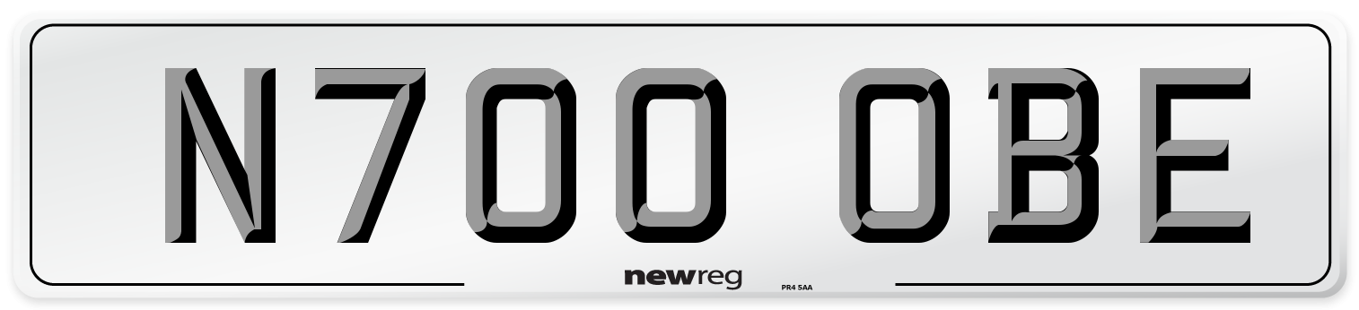 N700 OBE Number Plate from New Reg
